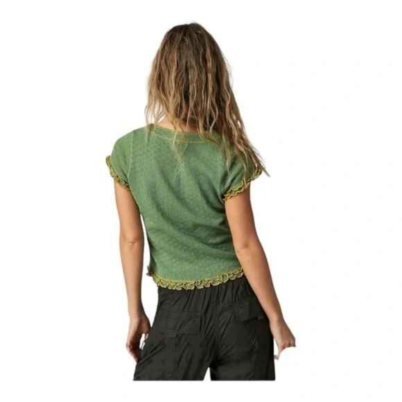 NWT Free People garner tee small green - Picture 3 of 6